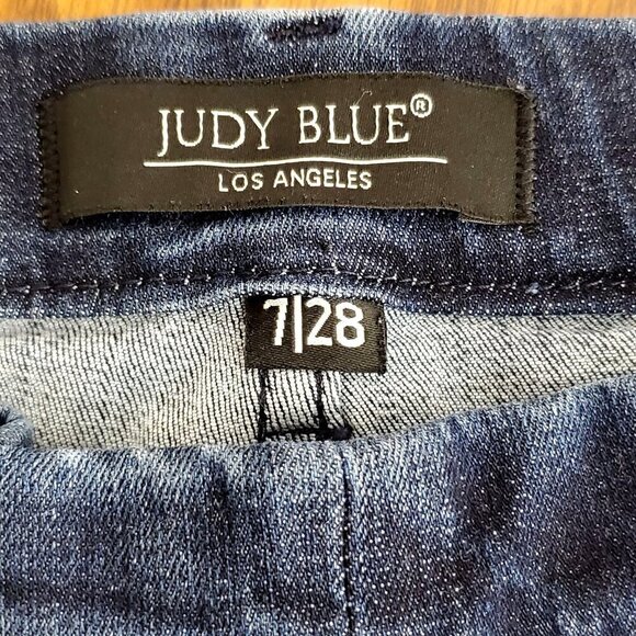 Judy Blue Womens Pull on Super Flare Jeans Size 7/28 Denim Raw Hem JB88136 - Picture 9 of 14